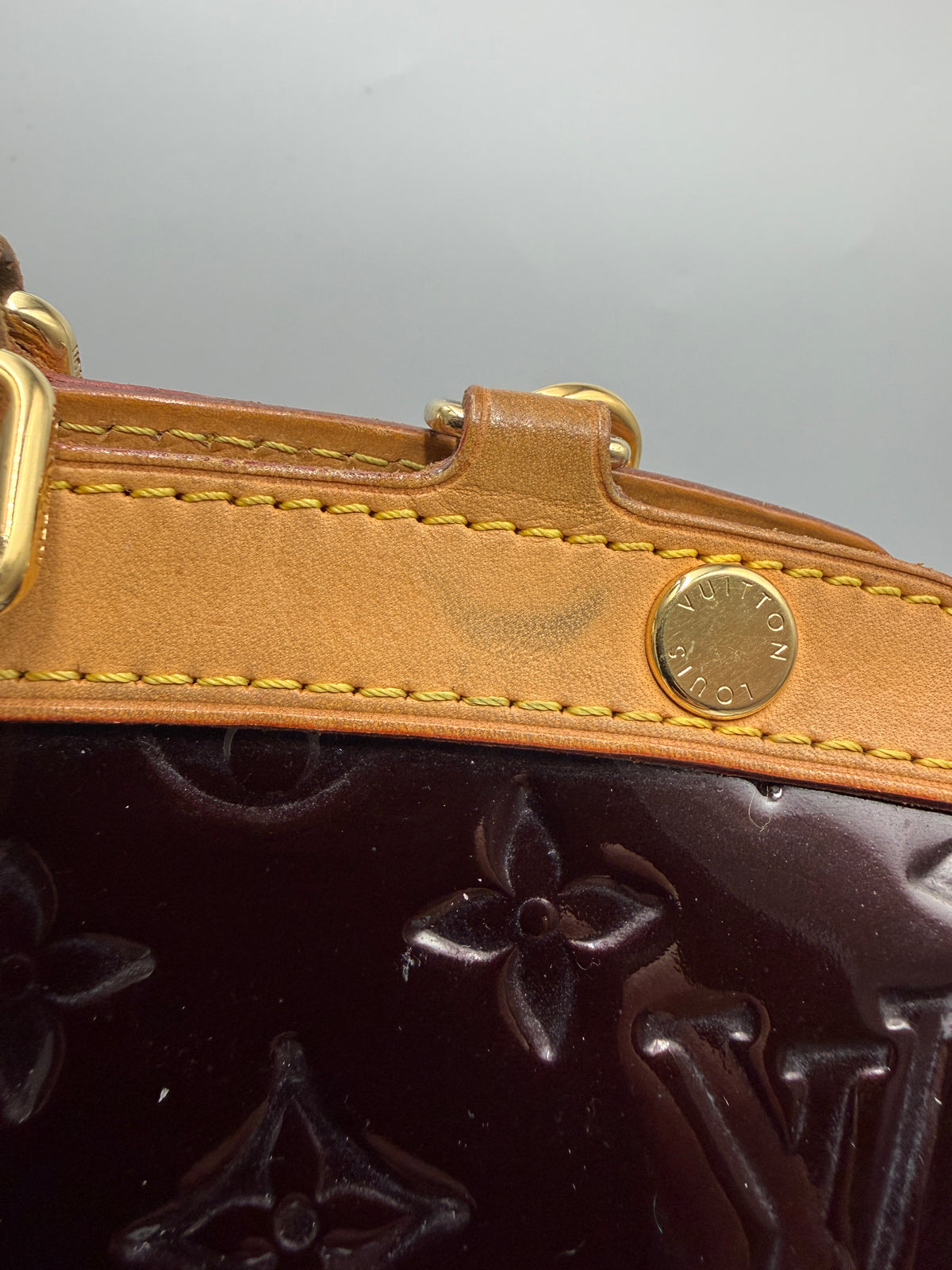 Louis Vuitton ( 2011 ) Brea MM Monogram Vernis Leather Bag – Burgundy