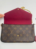 Louis Vuitton Félicie Pochette (CHIPPED) in Monogram Canvas - Preloved