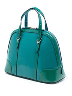Gucci Micro Guccissima Dome Bag Blue Leather
