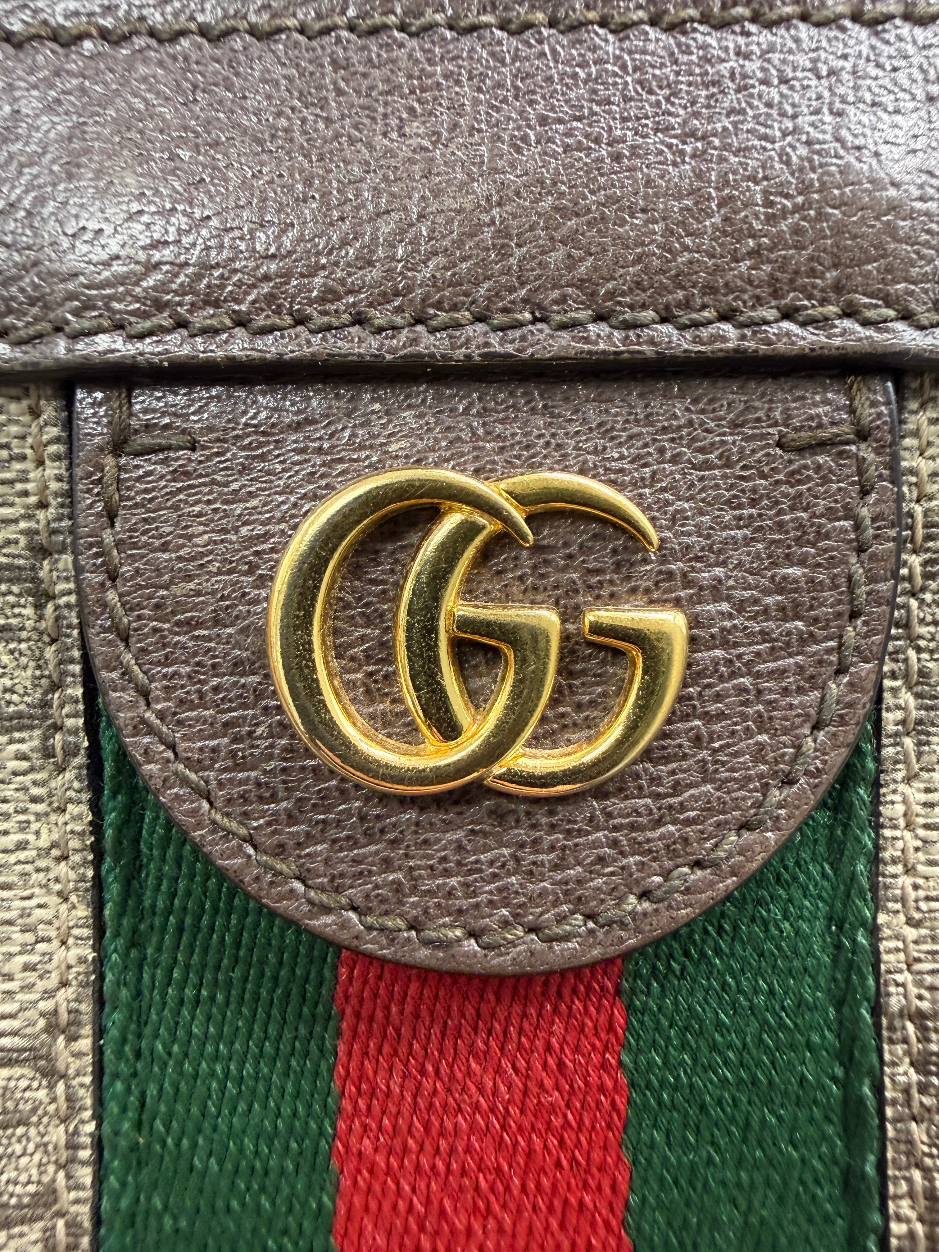 Gucci Ophidia GG Small Chain Shoulder Bag in GG Supreme Canvas