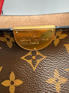 Louis Vuitton Flandrin Bag in Monogram Canvas and Red Calfskin
