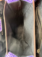 Céline Purple Python Convertible Satchel Bag