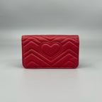 Gucci GG Marmont Matelassé Leather Super Mini Bag in Red