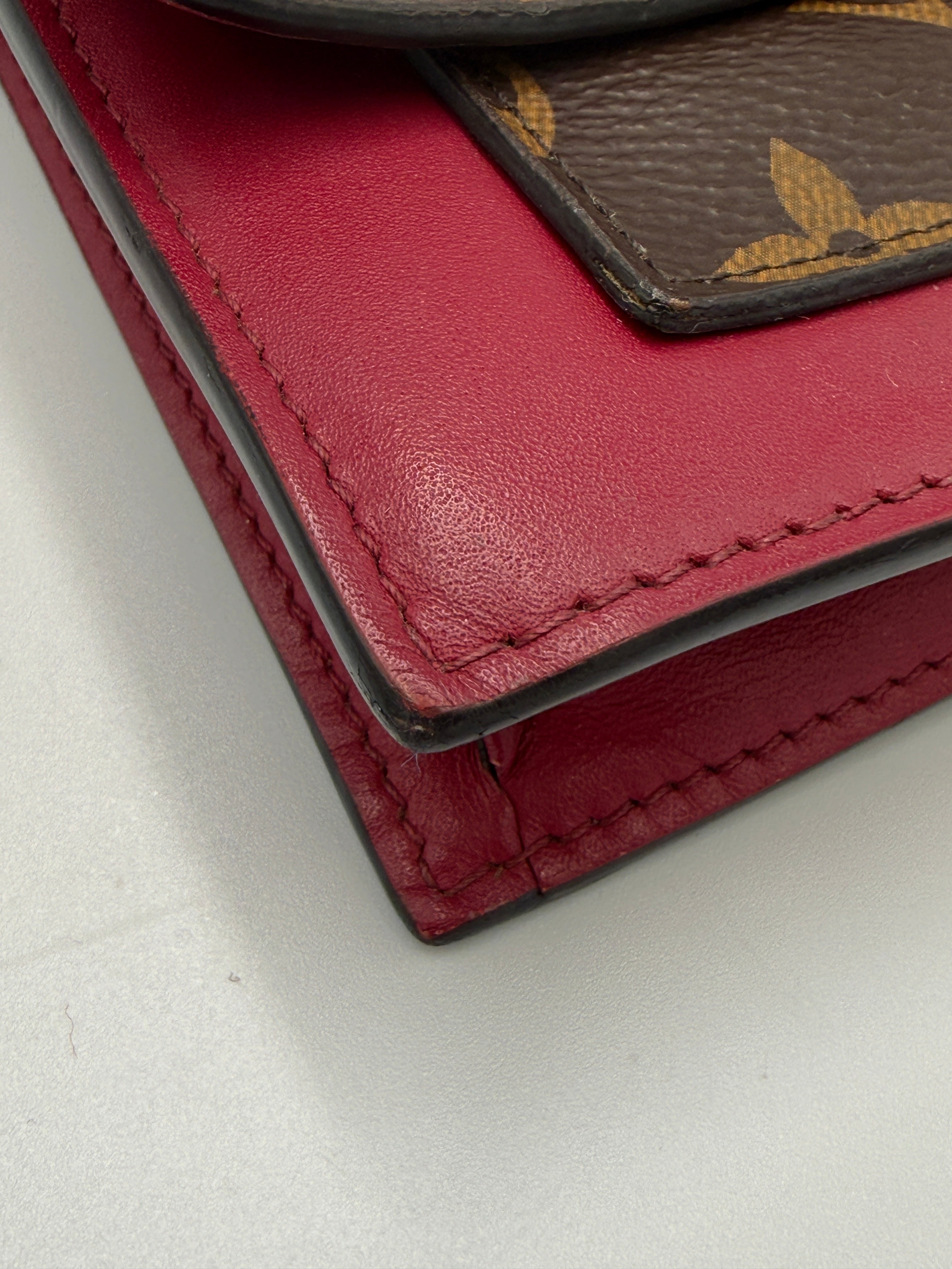 Louis Vuitton Fuchsia Monogram Canvas Flore Chain Wallet Bag