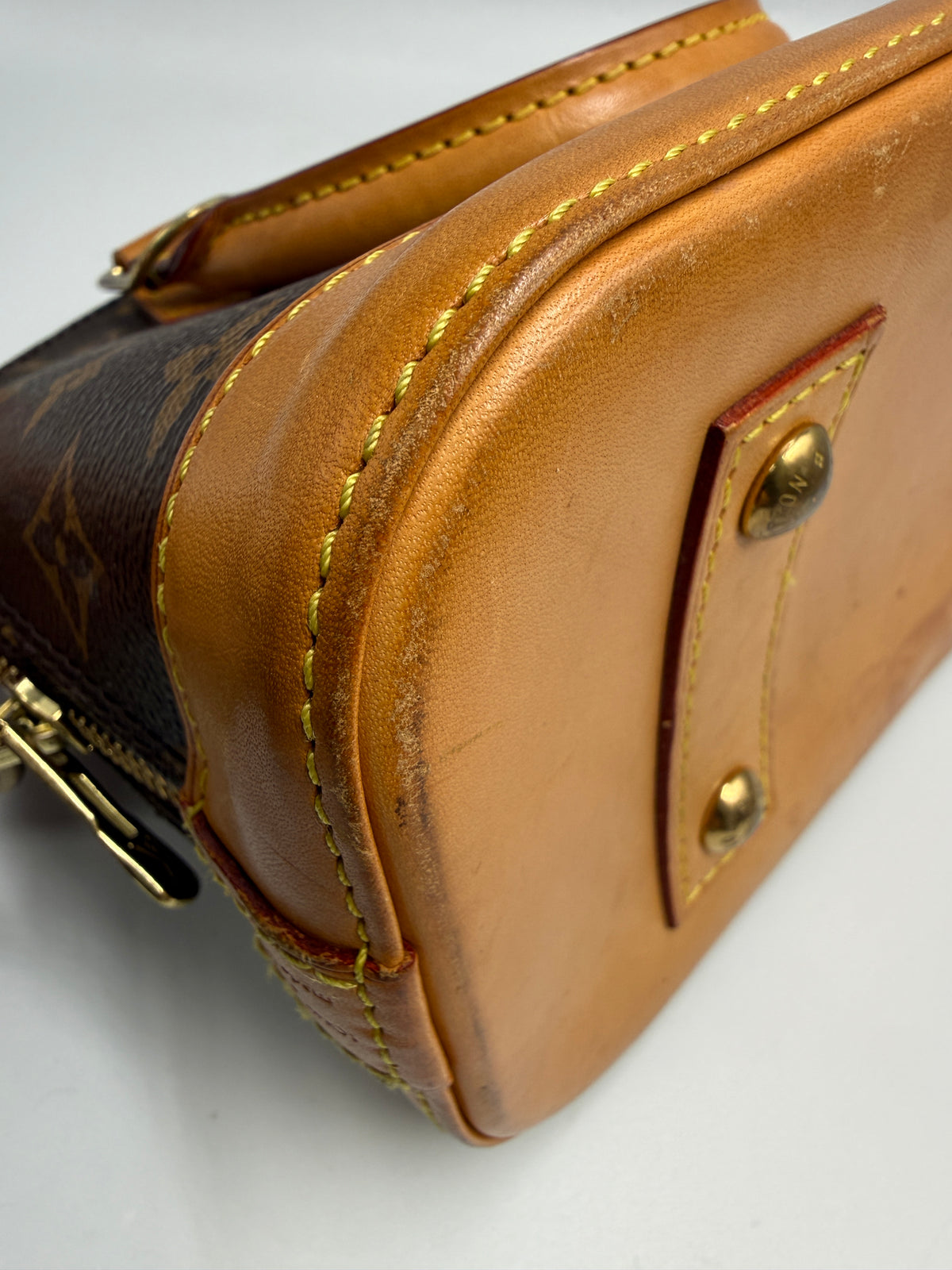 Louis Vuitton Alma BB Monogram Canvas Satchel Bag