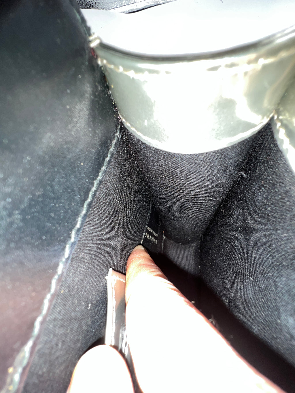 Bvlgari Serpenti Forever Bag in Silver Metallic Patent Leather with Jewel Head