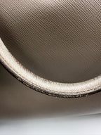 Prada Saffiano Lux Executive Tote in Argilla (Taupe / Grey)