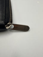Pre-owned Louis Vuitton Black Epi Leather Brazza Long Wallet