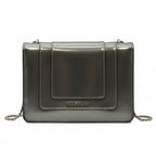 Preowned Bvlgari serpenti head in metallic silver shoulder bag with shoulder strap in good condition