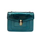 real bvlgari serpenti forever metallic blue crossbody bag in very good condition for sale luxurious designer bag at discount price