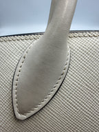 Prada Saffiano Cuir Small Double Bag (Monochrome) in Off-White / Chalk (Talco)