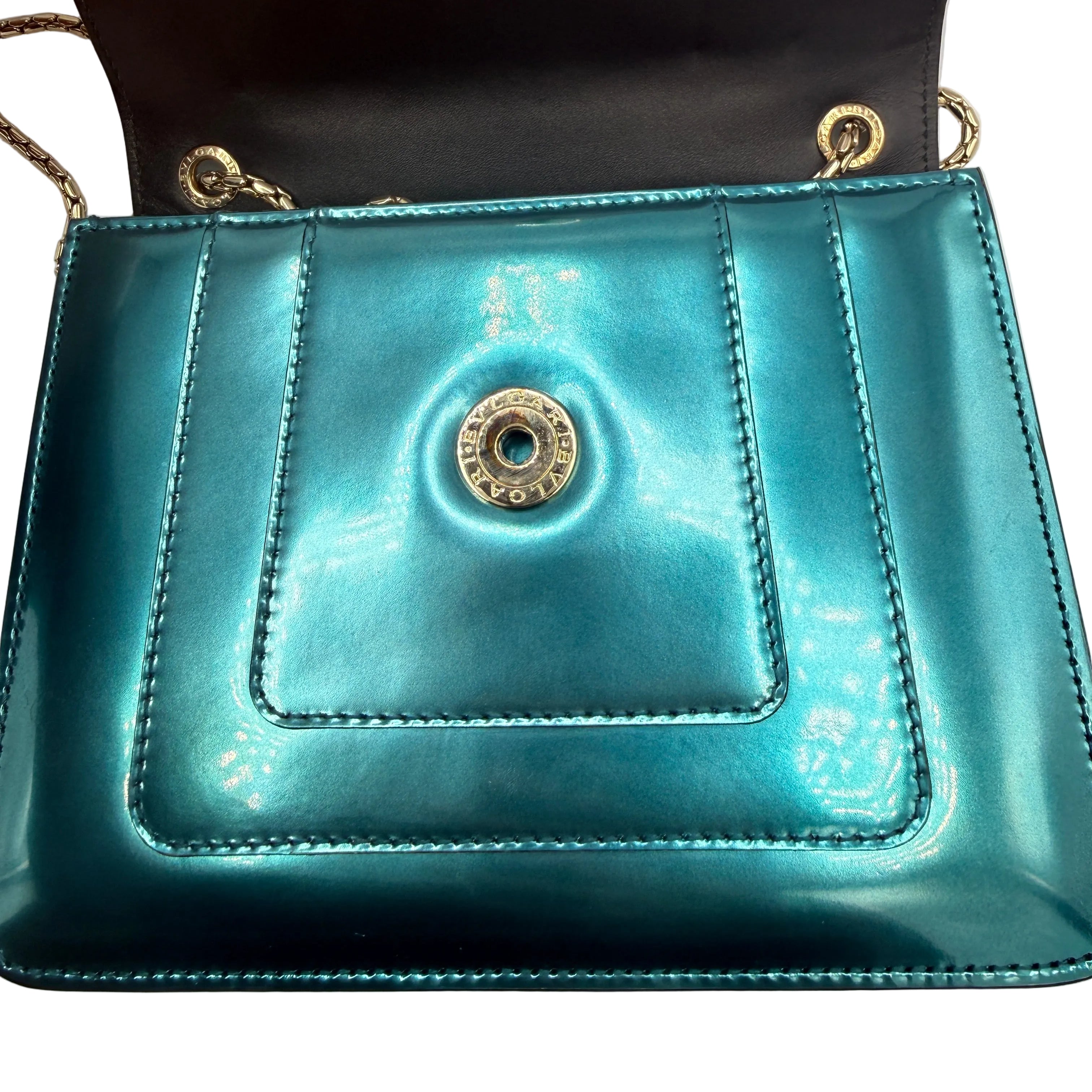 Bvlgari Serpenti Forever Bag in Green Patent Leather