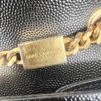 Saint Laurent Medium Kate Shoulder Bag Grain de Poudre Leather – Black & Gold