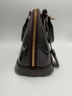 Louis Vuitton Alma BB Burgundy Monogram (2017) Vernis Patent Leather Handbag