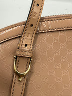 Gucci Microguccissima Patent Leather Dome Bag - Beige Nude