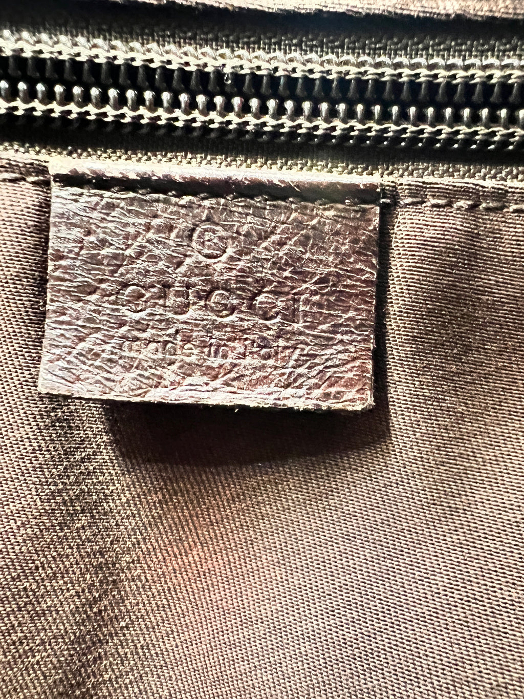 Gucci Leather Sherry Line Half Moon Sling Shoulder Bag
