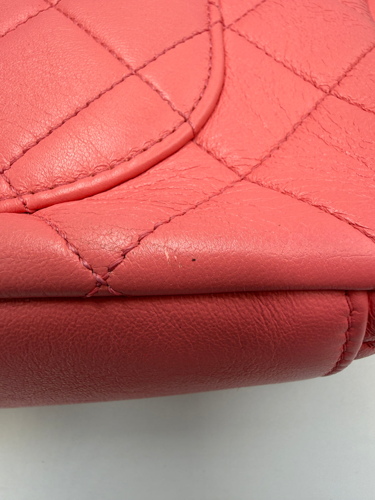 Chanel Small Flap Bag in Coral Pink Lambskin Leather