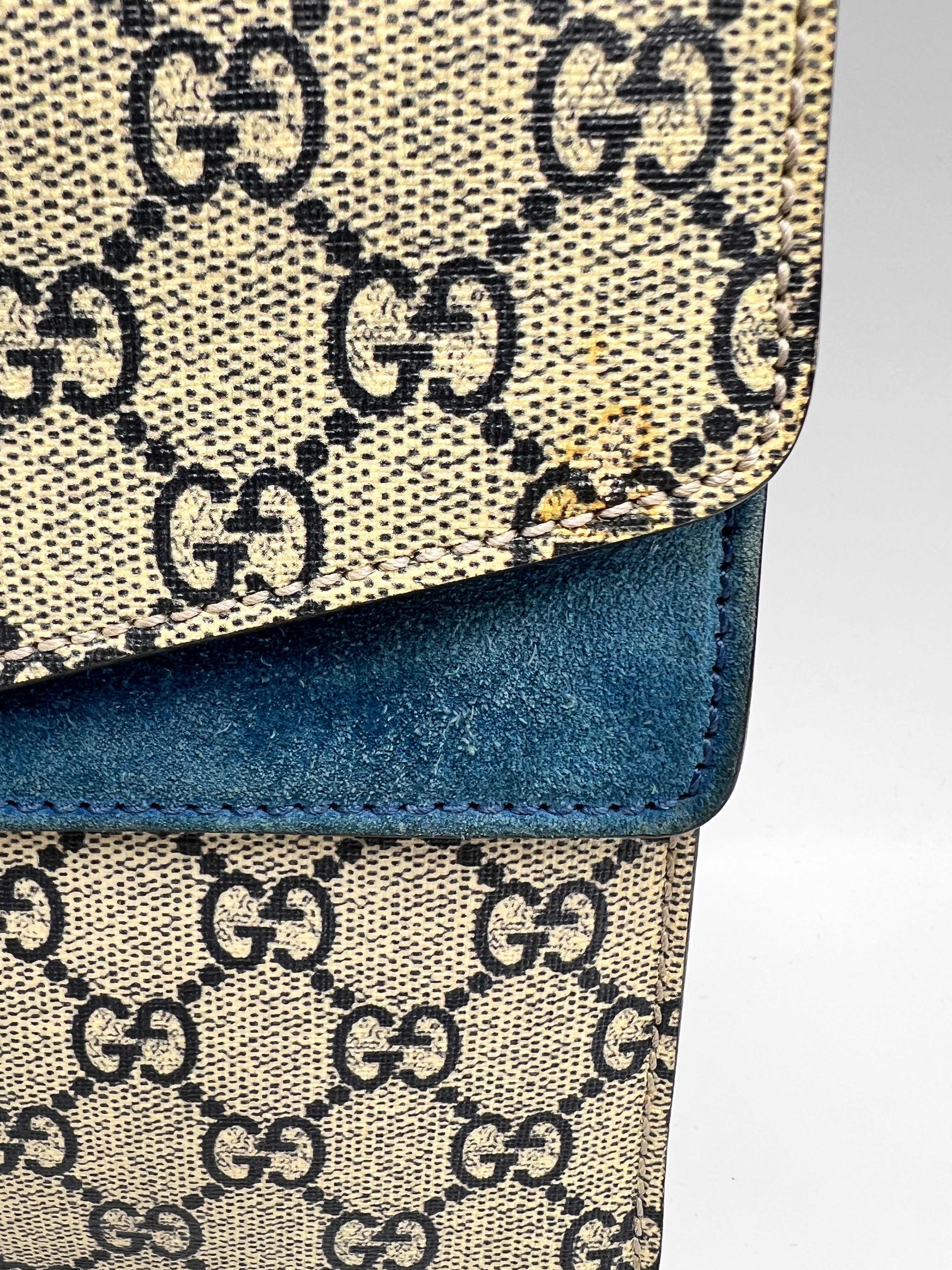 Gucci Dionysus GG Supreme Blooms Medium Shoulder Bag Blue