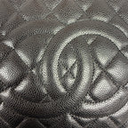Chanel Grand Shopping Tote (GST) in Black Caviar Leather with Gold Hardware