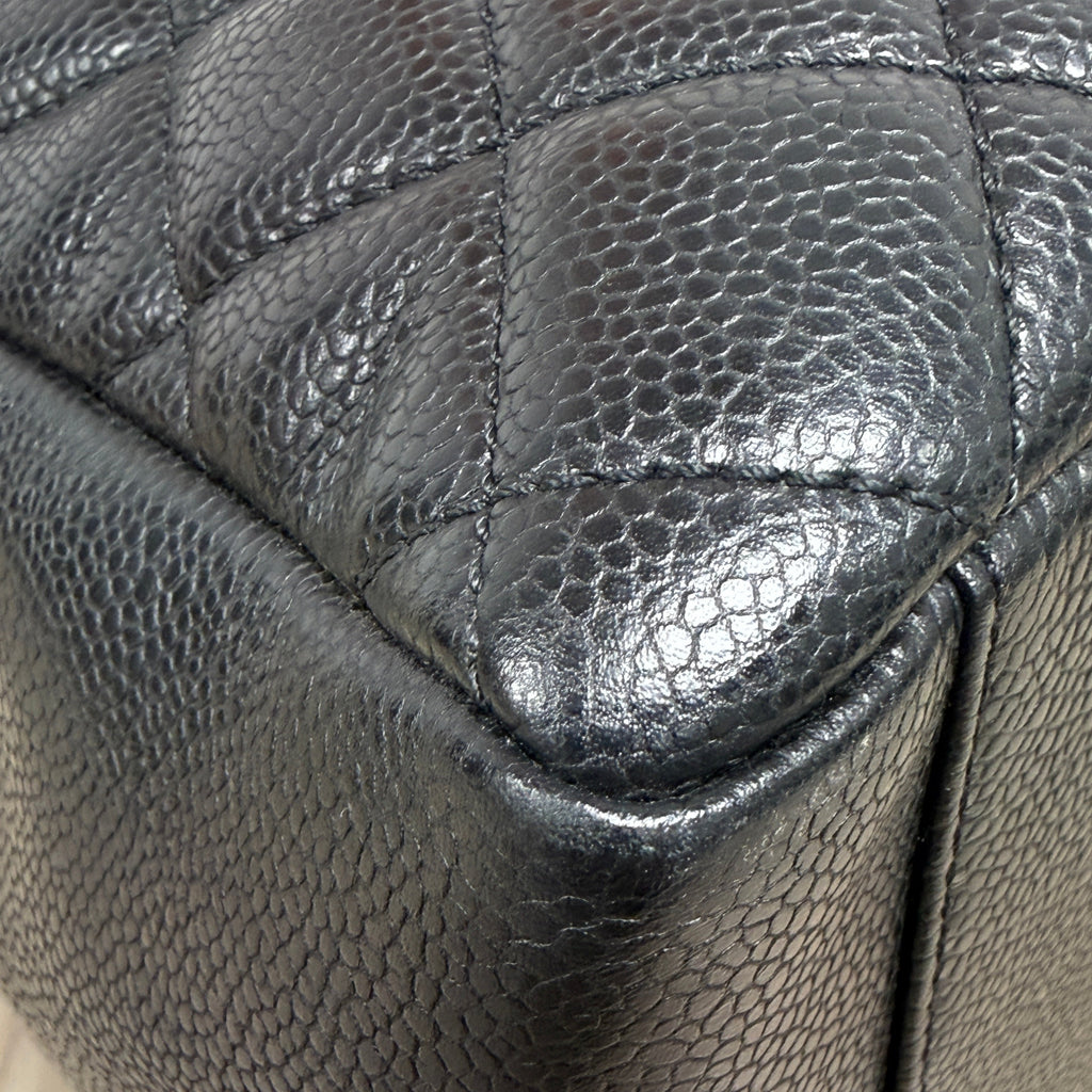 Chanel Grand Shopping Tote (GST) in Black Caviar Leather with Gold Hardware