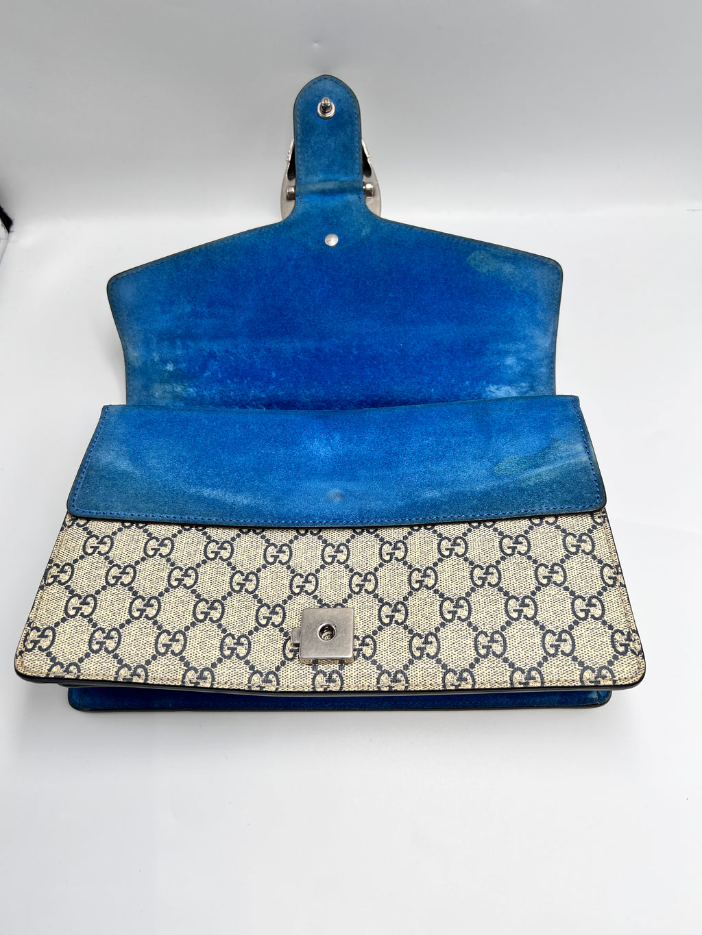 Gucci Dionysus GG Supreme Blooms Medium Shoulder Bag Blue