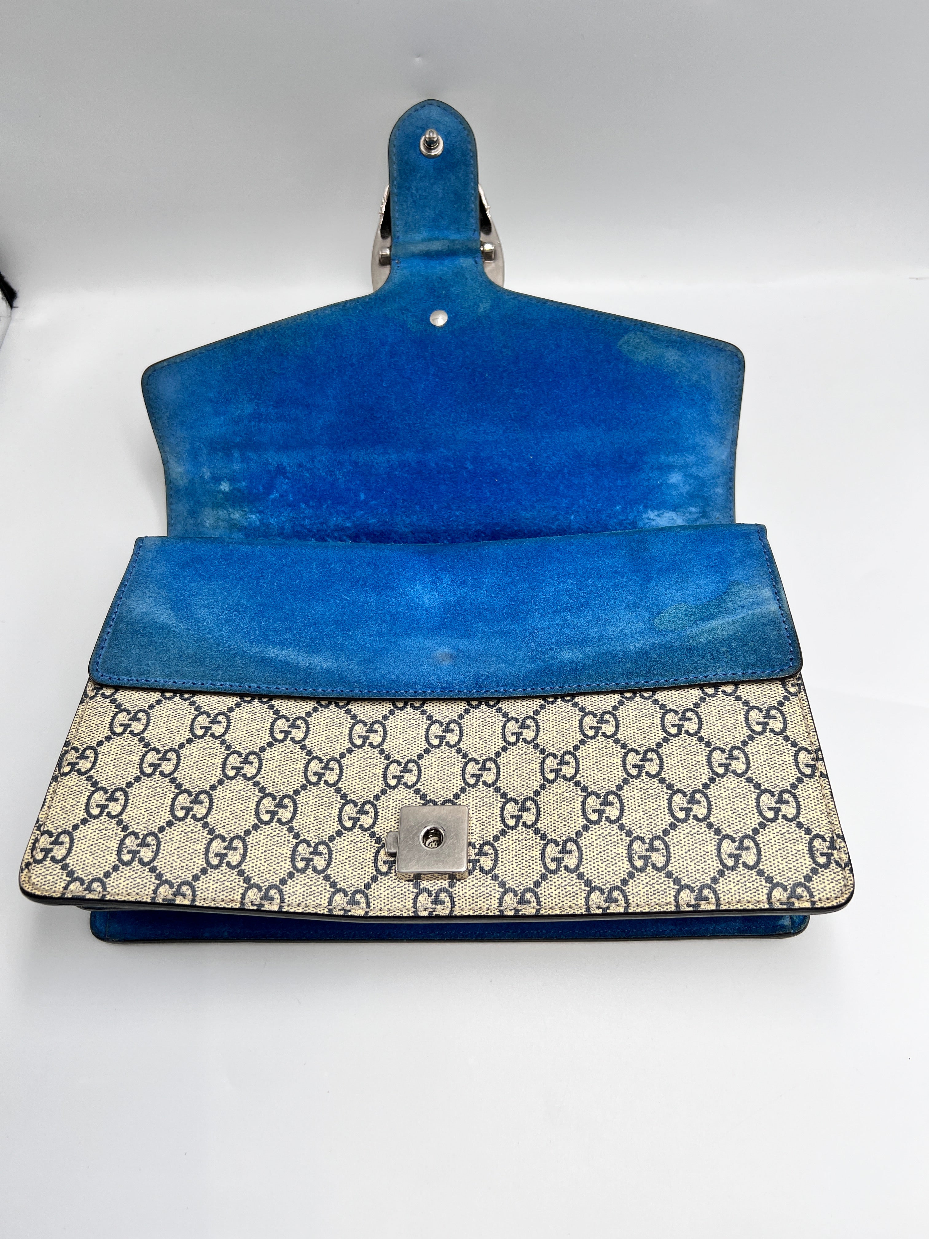 Gucci Dionysus GG Supreme Blooms Medium Shoulder Bag Blue
