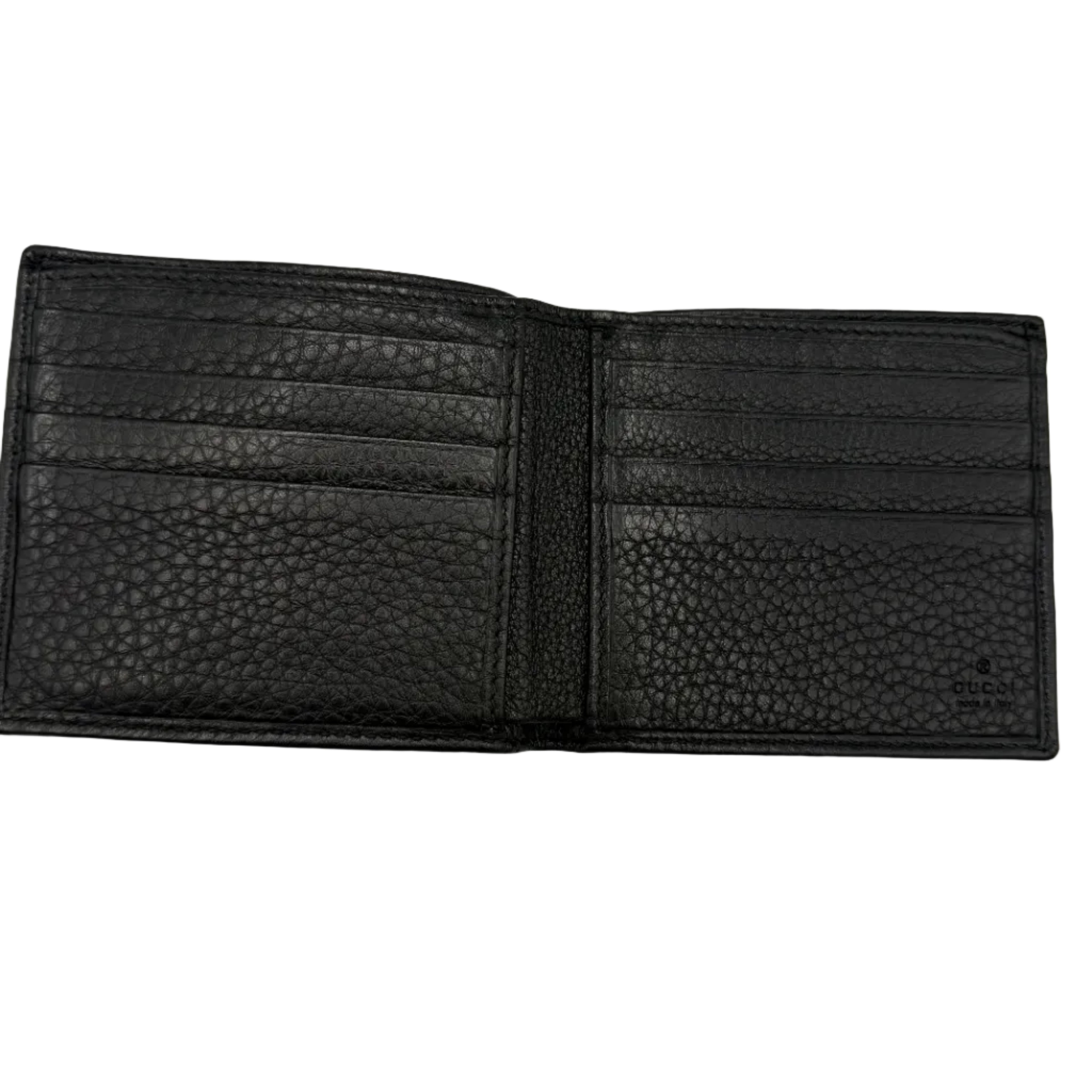 Gucci Interlocking G Continental Flap Wallet in Black Dollar Calf Leather