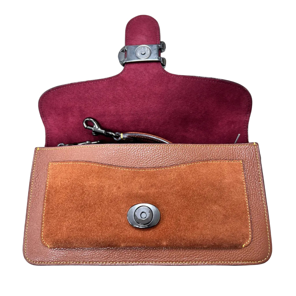 Coach Tabby Shoulder Bag 26 in Multi-Tone Brown Leather
