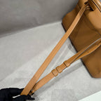 Delvaux Brillant East/West Handbag in Tan Box Calf Leather