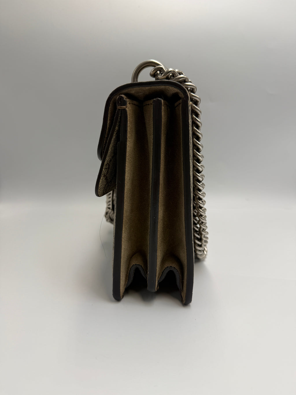 Gucci Dionysus GG Supreme Medium Shoulder Bag Brown