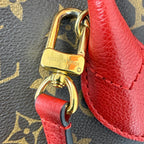 Louis Vuitton Flandrin Bag in Monogram Canvas and Red Calfskin