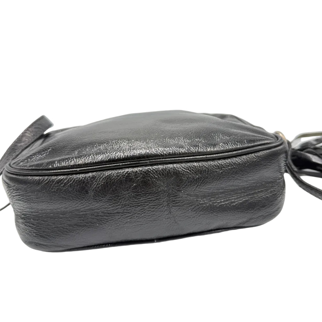 Gucci Black Patent Leather Soho Disco Camera Bag