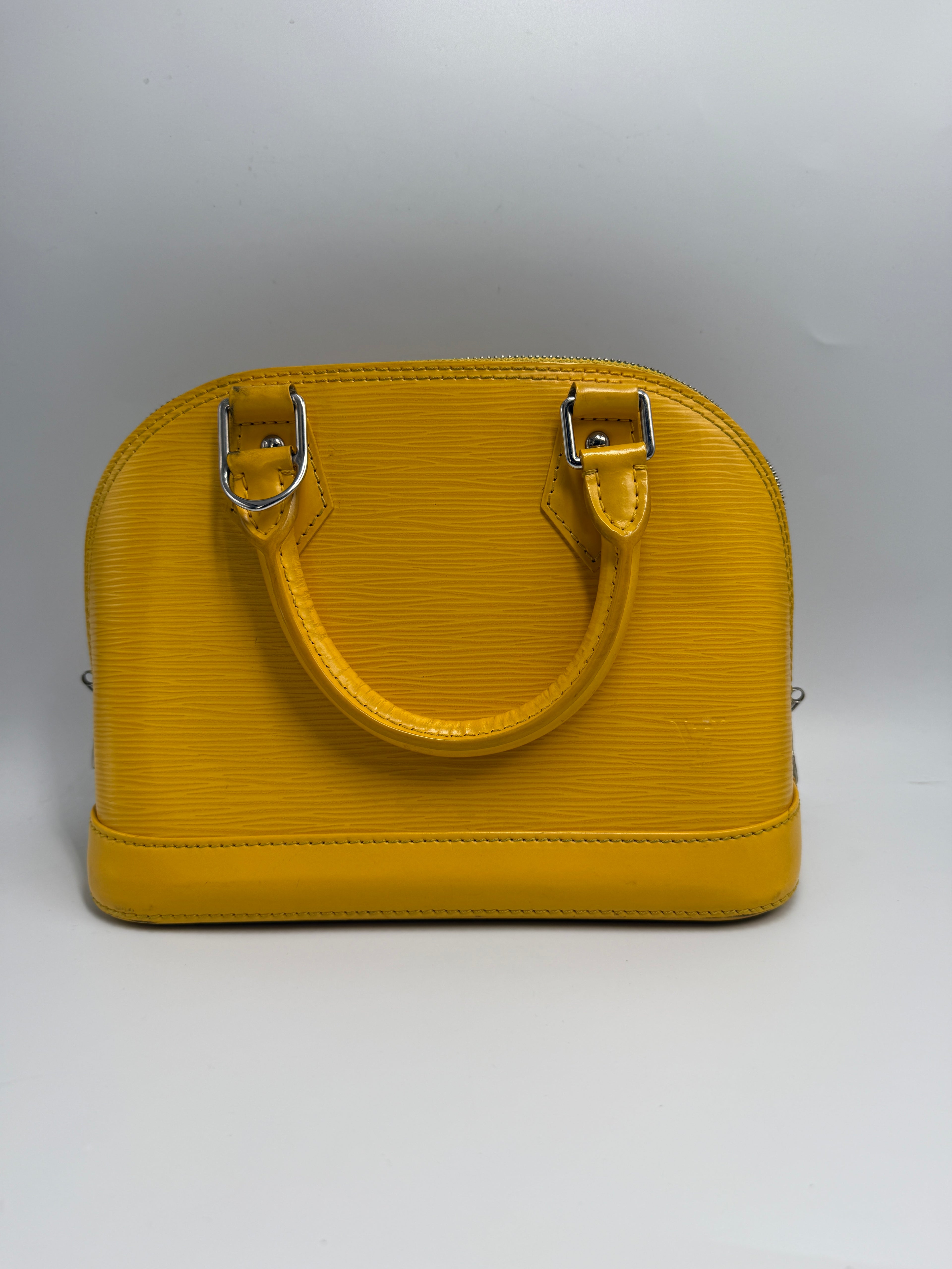 Louis Vuitton Alma BB Epi Leather Satchel Bag