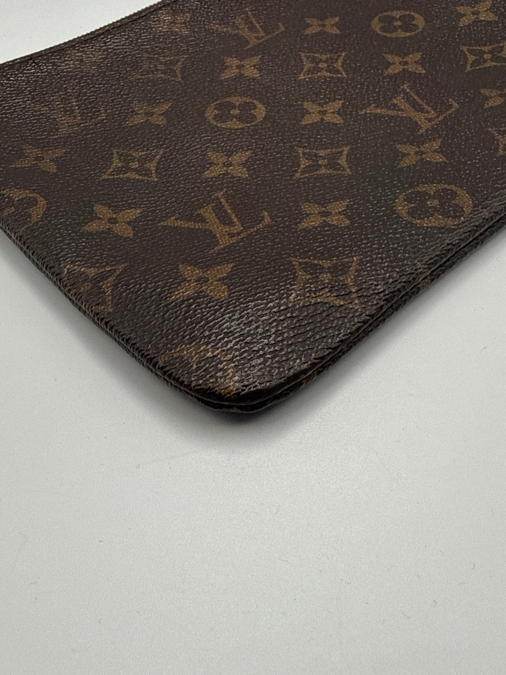 Vintage Louis Vuitton Monogram Pouch - Toiletry Case with Red Interior