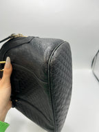 Gucci Guccissima Black Leather Dome Bag