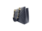 Chanel Black Caviar Leather Grand Shopping Tote-Pre-owned