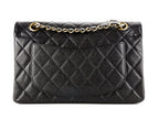 Chanel Small Classic Double Flap Bag Black Caviar Leather Gold Hardware