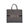 preowned christian dior oblique large tote bag in very good condition no marks or damage in black and blue 