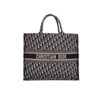 preowned christian dior oblique large tote bag in very good condition no marks or damage in black and blue 