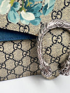 Gucci Dionysus GG Supreme Blooms Medium Shoulder Bag Blue