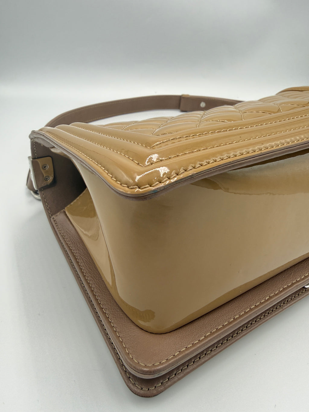 Chanel Beige Leboy Medium Crossbody Bag
