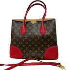 Louis Vuitton Flandrin Bag in Monogram Canvas and Red Calfskin