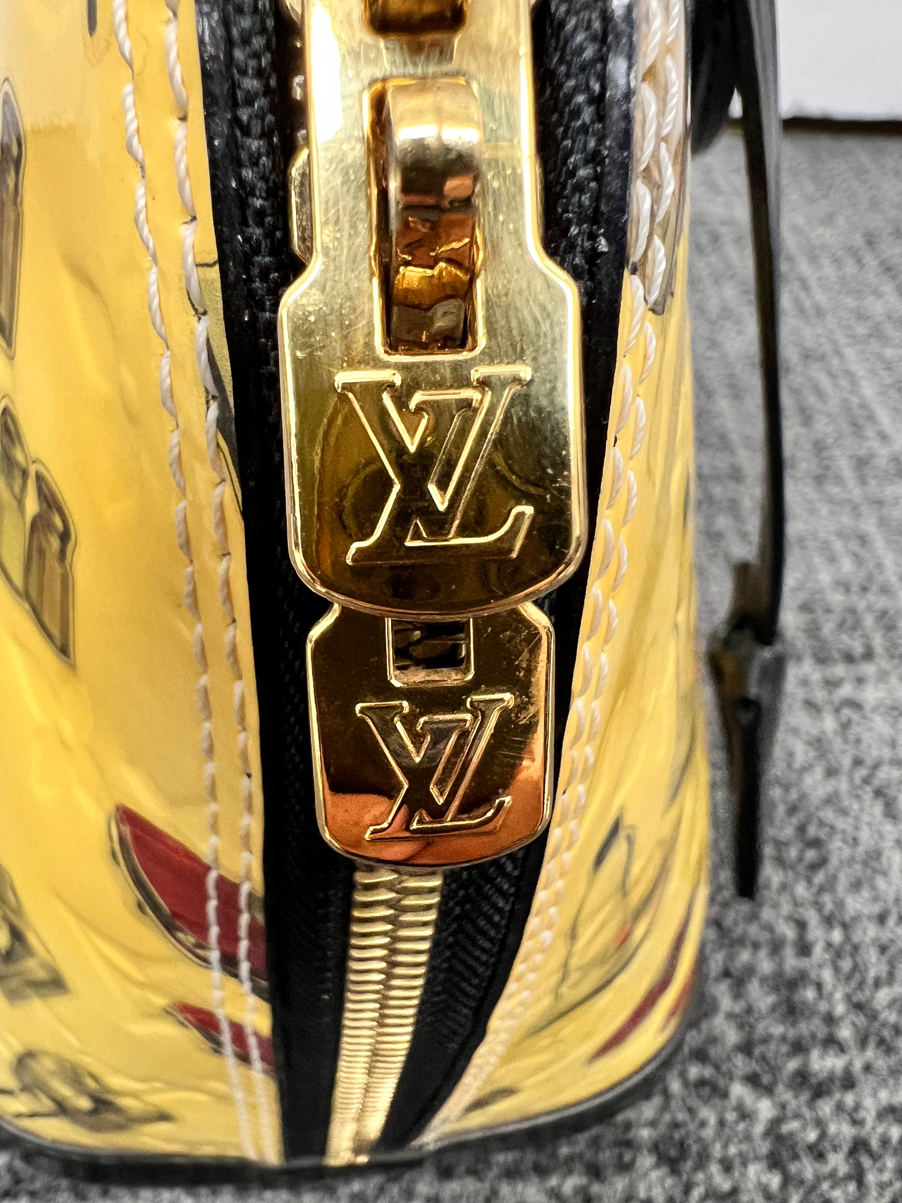 Louis Vuitton Monogram Vernis "Stickers" Alma PM
