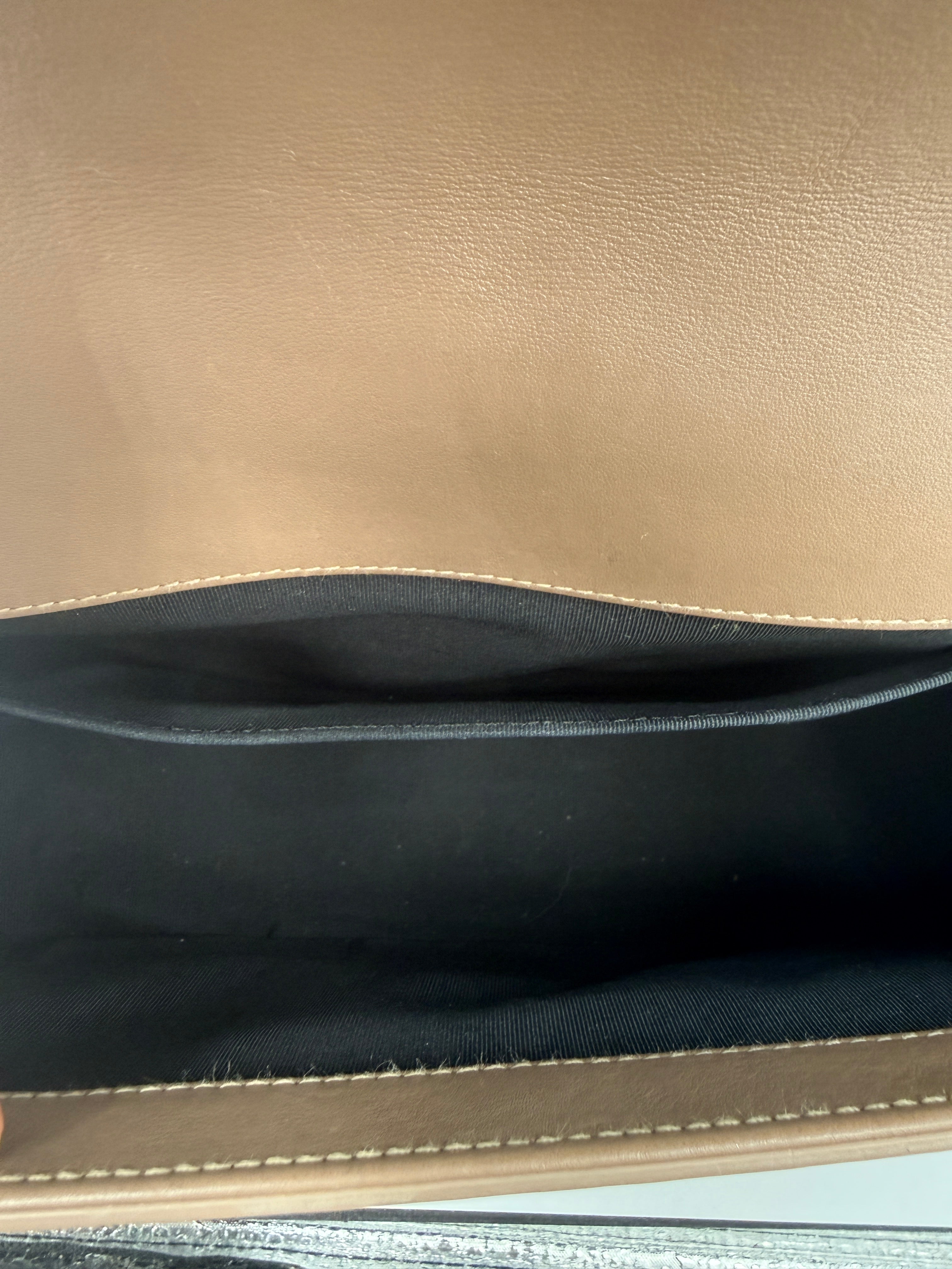 Chanel Beige Leboy Medium Crossbody Bag