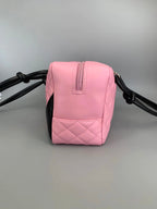 Chanel Cambon Bowler Bag Pink Quilted Leather