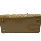 Christian Dior Medium Lady Dior Bag in Powder Beige Cannage Patent Leather