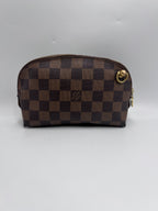 Louis Vuitton Damier Ebene Pochette Cosmetique Small Cosmetic Pouch