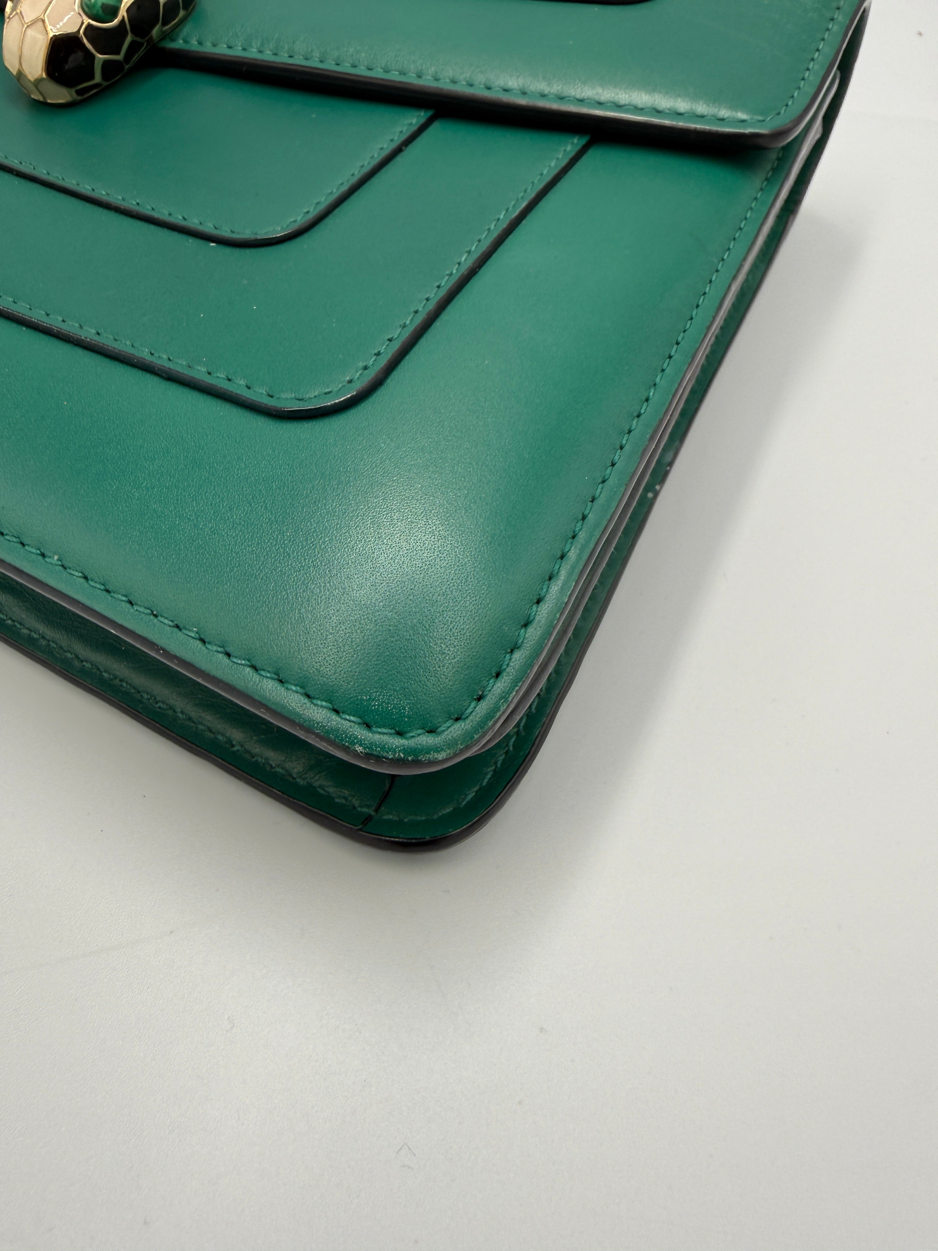 Bvlgari Serpenti Forever Crossbody Bag - Emerald Green Calf Leather