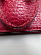 Gucci Dionysus Crystal-Embellished Medium Shoulder Bag in Red Grain Leather