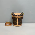 Louis Vuitton Monogram Canvas Duffle Bucket Bag with S-Lock Hardware